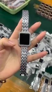 Luxury Rhinestone Digital Watch for Women Simple Touch Screen LED Watch Fashion Steel Strap Rose Gold Ladies Watch Reloj Mujer
