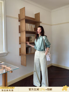 Fashionable High Waist Straight Leg Casual Pants Womens Autumn 2025 New Narrow Edge Cannon Ball Insert Pocket Straight Leg Pants