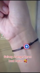 (COD) GELANG  SPIDERMEN AVENGER TALI KOREA 1MM (anti air) KEREN UNTUK KASUALAN