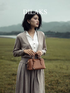 Dilaks 2025 New Boston Bag Women Top Layer Cowhide Frog Bag Crossbody Handbag Soft Leather Handbag Fashionable Womens Bag