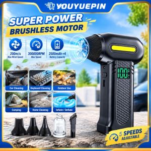 YOUYUEPIN B009 Turbo Fan 300000RPM 200m/s 5 Gear Blower Vacuum 10000mAh Battery 680g Dust Remover Outdoor Cleaning