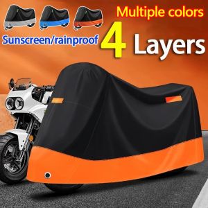 Universal Motorcycle Cover Motor Cover 4 Layer Thickened Waterproof Anti UV Dust Rain with Lock Hole