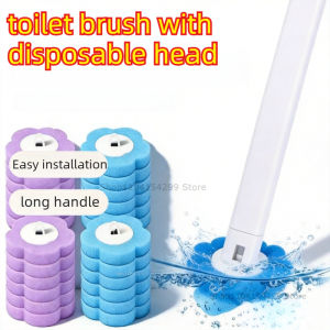 Disposable Toilet Cleaning Brush Replacement Heads No Touch Cleaner Kit Sponge Cleaning Wand Refills for Home WC Accessories