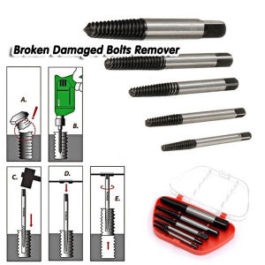 5Pcs Screw Extractor Center Drill Bits Guide Set Damaged Screw Extractor Kit 3-22mm