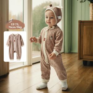 aqpa | Đồ liền thân trẻ sơ sinh mùa xuân thu ngoài trời màu đỏ