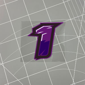 1PC Purple Motorcycle Number Stickers Waterproof for Motorbike Fuel Tank Scooter Front Fairing DIY Racing Helmets Vinyl Decals