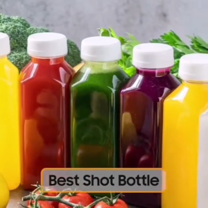 10pcs 60ML-500ML Leak-Proof Clear Plastic Juice Bottles-Perfect For Juicing Smoothies Milk Homemade and Other Beverages