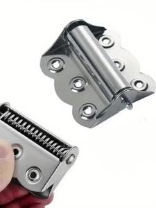 2/4Pcs Stainless Steel Butterfly Hinge Automatic Door Closer Spring Hinge Household Flat Screen Door Screen Window Reset Rebound