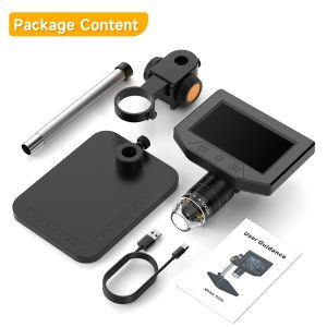 Microscope Camera 4.3‘’ Screen 8LEDs Digital 50-1000X Magnification 3X Zoom Portable Electronic Magnifier with Adjustable Stand