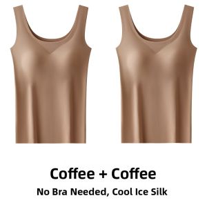 miiow | Cat Woman Ice Silk Strap Vest Womens New Style Inner Wear Outer Wear Braless One Piece Seamless Beautiful Back Base Shirt