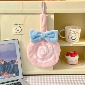Lollipop Hand Towel ✨ 棒棒糖擦手巾 Tuala Tangan Tuala Gantung Comel Kanak-Kanak Absorb Water Cute Bathroom Hanging Towel