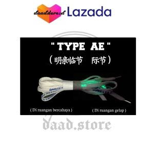 ORIGINAL Shoelaces/tali sepatu glow in the dark by daad.co " Type AE "