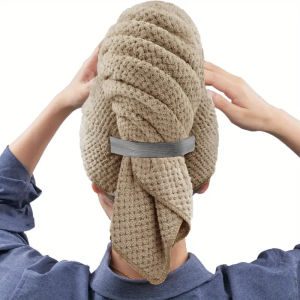 Microfiber Hair Towel Extra Large Wrap Quick Dry Hair Towel Wrap With Elastic Band  Ultra Absorbent Soft Hair Towel Wrap Turban