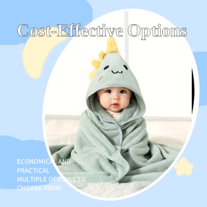 1pc Baby Boys Cute Animal Design Bathrobe Plain Cartoon Pattern Soft Breathable And Strong Absorbency Baby Bath Towel Can Be Used As Comforter Nap Blanket Stroller Blanket.