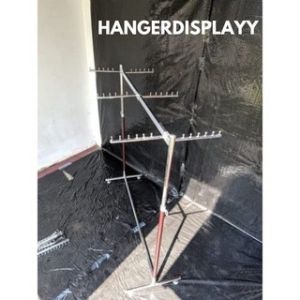Gawang Gantungan Baju Set 120 cm Model 6 Paku (1pcs Gawangan 6 pcs Suling Kotak )