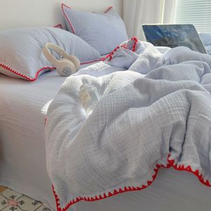 Kiss Dear | High-Quality Double Layer Cotton Bed Sheet Set 4-Piece