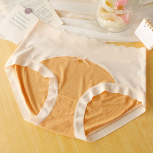 Plus Size Seamless Modal Womens Panties Mid Waist Briefs Soft High Elasticity Maternity Underwear Bagged Bums Breathable