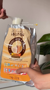 Monin Frappe Powder 1kg - 6 Flavors: Vanilla Coffee Chocolate & More | Cafe-Quality Blended Drink Mix