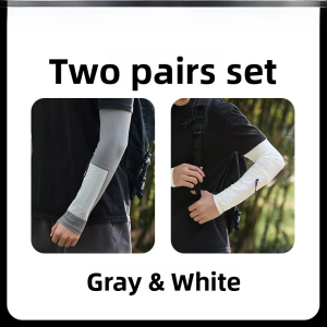 MiiOW | Mens Ice Silk Sleeve Covers Sun Protection Loose Arm Protector Cycling Fishing Summer Activity Breathable UV Protection