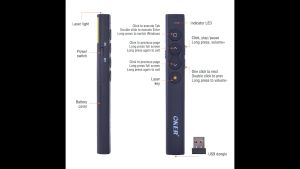 ✅แท้100%OKER P-116  P-125 เลเซอร์พ้อยเตอร์  รีโมทพอยเตอร์ 2.4GHz Wireless Remote Control Presentation Presenter Mouse#CC