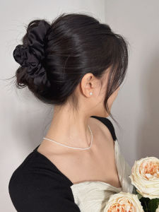 คลิปหนีบผมผ้าซาติน คลิปหนีบผมแบบพับ คลิปหนีบผมขนาดใหญ่สำหรับผมยาว คลิปหนีบผมปลาฉลาม คลิปหนีบผมสำหรับผู้หญิง ชุดเสริมผม ทรงผมสไตล์เกาหลี