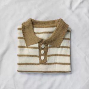 Baju Atasan Rajut   Anak Perempuan umur 1-8 tahun/ Baju atasan Setrip Salur Tebal Premium SWEATER RAJUT SETRIP POLO /sweater rajut setrip tebal premium