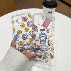 Phone case for OPPO Reno16 F 5G Reno16pro Cute Doraemon Cartoon Pattern Transparent Soft Silicone Casing for Oppo Reno16F Phone Cover