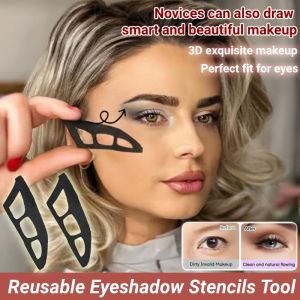 Reusable Eyeshadow Stencils Tool Girls Professional Makeup Stencils Lazy Eyeshadow Eyeliner Makeup Stencils For Beginners