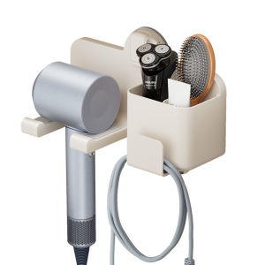 MOSHANG | Suction Mount Hair Dryer Holder No-Drill Hanging Organizer