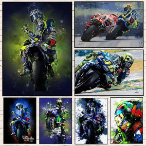 1000PCS Jigsaw Puzzle Valentino Rossi Motorcycle Racer Watercolor Art For Adults Great Family Fun Relaxing Brain Teaser Gift