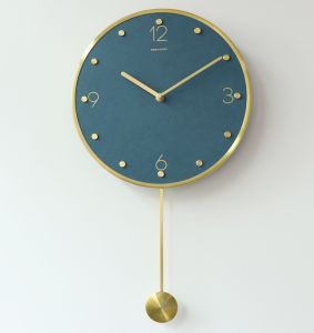 European Mute Fashion Swing Wall Clock Home Living Room Simple Modern Minimalist Atmosphere Creative Quartz Clock
