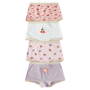 Quần lót MiiOW cho bé gái làm bằng cotton nguyên chất thoáng khí in họa tiết