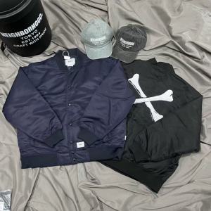 WTAPS เสื้อแจ็กเก็ตแนวกองทัพอากาศญี่ปุ่นเสื้อแจ็คเก็ตปักลายกระดูก Nishiyama Toru แจ็คเก็ตบุความอบอุ่นฤดูหนาวหลวมและอเนกประสงค์