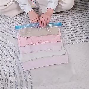Compression Bags for Travel Essentials 3 Sizes Space Saver Bags Roll Up Vacuum Packing for Clothing Storage Bags Organizer