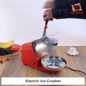 RED New Upgraded Version Electric or Hand Manual Ice Crusher Shaver | Ice Dessert | Ice Chopper | Powerful motor | Stainless-steel double blade fine ice | Ice Kacang | Snow cone | Ice Crusher | Ice Crusher Machine | Electric Ice Crusher | Ice Shaver