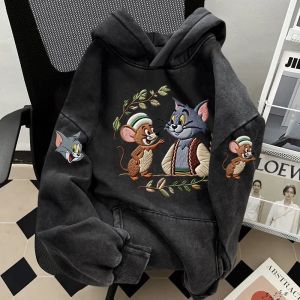 PAZHAOLANG | Cartoon Print Hoodie for Men and Women
