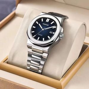 2025 New Luxury Watch Business 30M Waterproof Male Clock Luminous Date Stainless Steel Square Quartz Men Watch reloj hombre