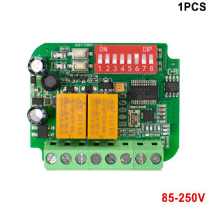 Garage Door Opener Switch Module AC/DC 9V-30V 12V 24V 85-250V 2CH Door Receiver Controller 300MHz to 868MHz 433MHz