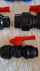 PE Compression Ball Valve 1/2 3/4 1 PE Ball Valve PE Compression Fittings High Quality