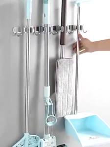 OKK Penjepit Gantungan Sapu Pel Dinding Stainless 304 SUS Anti Karat Kapstok Kamar Mandi