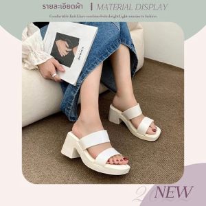 QJshop มาใหม่ พร้อมส่ง รองเท้าส้นสูงแฟชั่น สไตล์มินิมอล ดีเทลสายคาด 2 เส้น สีพื้นเรียบๆ แต่ดูดี มีมาให้เลือก 3 สี เสริมส้นสูงกำลังดี ไม่สูงและไม่เตี้ยเกิน ส้นหนาเดินง่ายไม่ปวดเท้า สั่งเลยยย