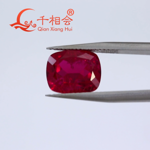 Rectangle Cushion Shape Lab Grown Ruby AGL Certificate Pigeon Blood Red Natural Cut Synthetic Corundum Loose Gemstone With Visible Inclusions Charms Accessories for DIY