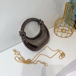 Mini Golden Evening Bag Purses and Handbags Luxury Designer Shoulder Bags Funny Shape Party Wedding Acrylic Knot Clutch Purse