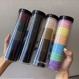 Set HỘP Chun Buộc Tóc Nhiều Màu Chất Thun Co Giãn Phong Cách Hàn Quốc QiQiShop