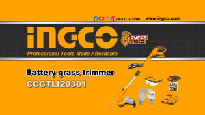 INGCO 20V GRASS TRIMMER WITH 1X20V 2.0AH BATT & CHARGER CGTLI20301
