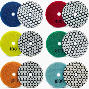 1Pcs-6Pcs Diamond Dry Polishing Pads Granite Marble Flexible Resin Sanding Discs 80mm Ceramic Stone Polisher 3inches