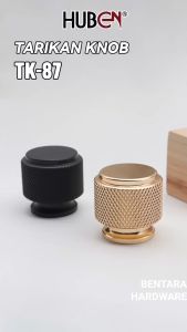 HUBEN TK-87 TARIKAN KNOB ALUMINIUM LACI MEJA LEMARI KABINET PINTU HANDLE BLACK GOLD HITAM EMAS