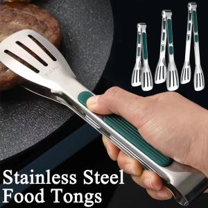 7/9/12inch Non-Slip 304 Stainless Steel Food Tongs Meat Salad Bread Serving Clip Barbecue Grill Buffet Clamp Cooking Tools Kitchen Accessories
