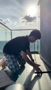 Bag/ Pcs Plastic Wood Decking Floor Outdoor  Anti-slip Outdoor Floor Deck Wood Design Outdoor Decking