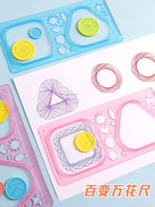 Versatile Magic Ruler Educational Stationery for Primary School Students Geometry Shape Drawing Template Measurement Tool